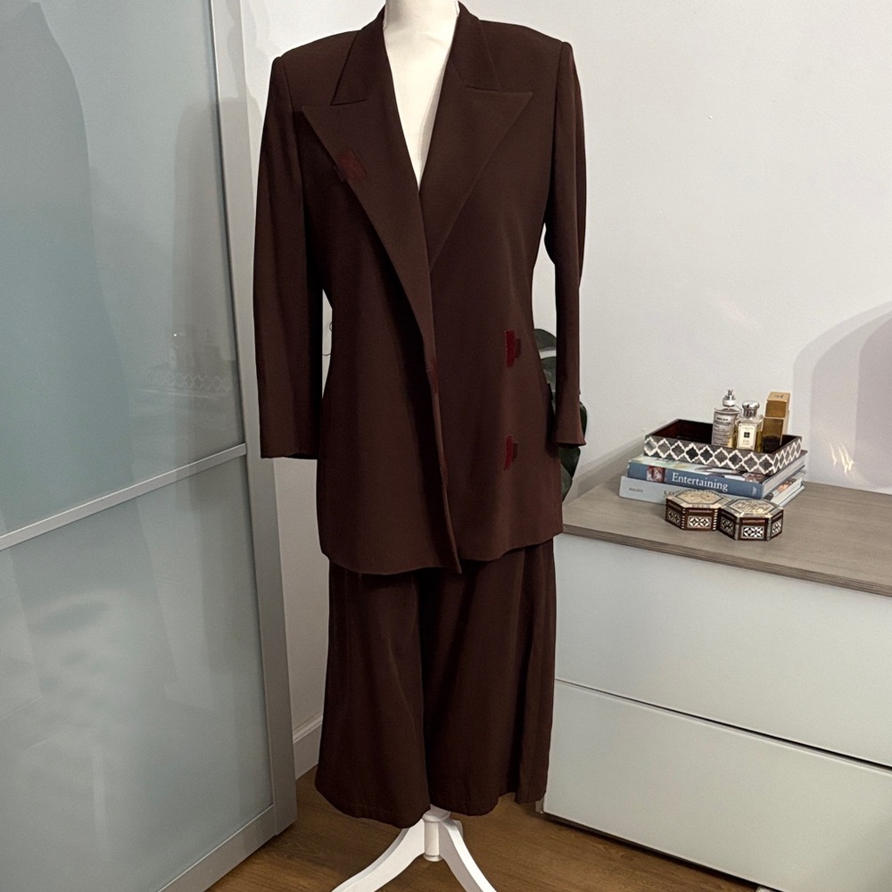 Jean Paul Gaultier Dark Brown Women's Blazer and Skirt Set